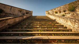 Blois : l'escalier Denis-Papin s'habille aux couleurs du Muséum d'histoire naturelle
