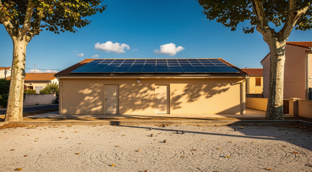 Cannes : 564 panneaux solaires en installation sur le boulodrome Troncy à La Bocca