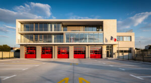 Castres : Ramond salue les pompiers en plein déménagement vers leur nouvelle caserne