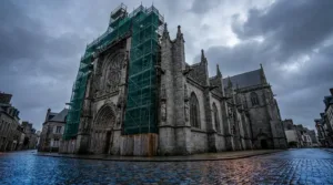 Cathédrale de Vannes : point d&rsquo;étape sur le chantier de 5,5 M€ de la nef ouest