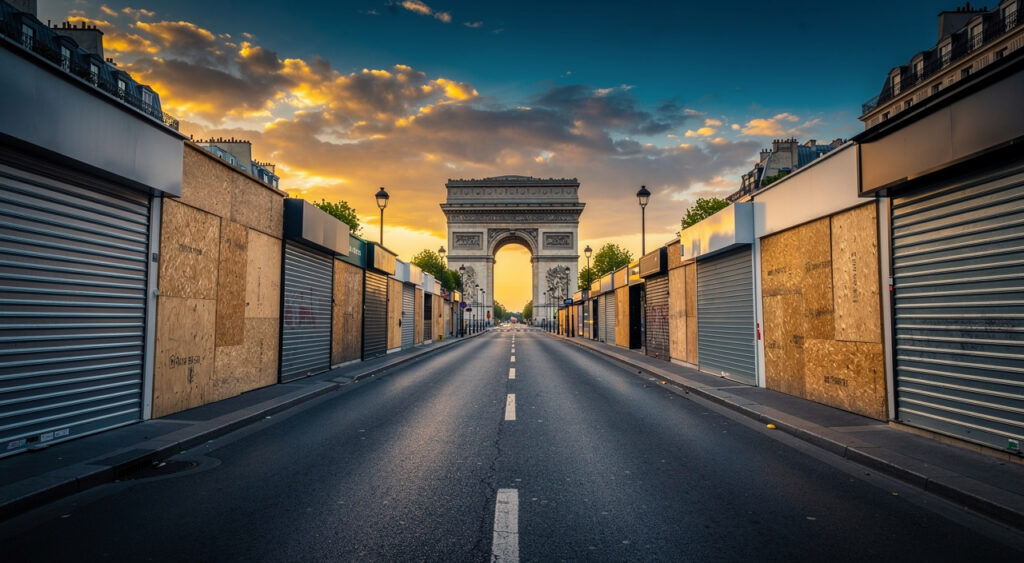 Champs-Élysées : commerces barricadés et fermés à 17h avant PSG-Arsenal