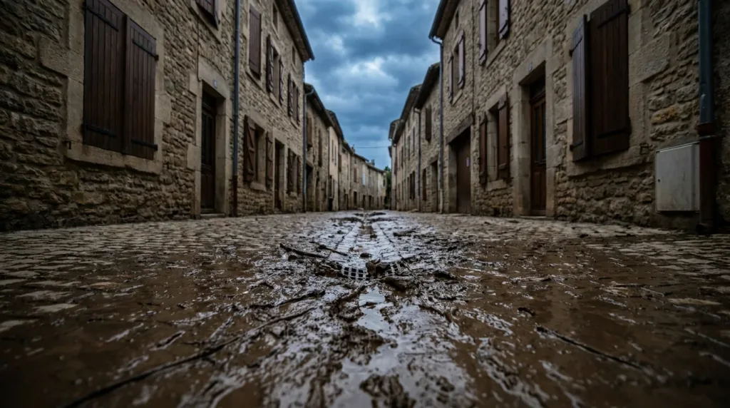 Coulée de boue à Pontvallain : le centre-bourg envahi après les orages du 10 mai