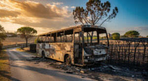 Dieupentale : un bus ravagé par les flammes après un barbecue mal maîtrisé, deux femmes hospitalisées