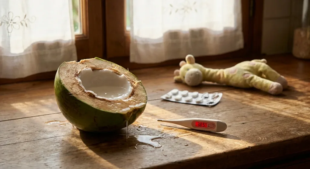 Eau de coco contre la fièvre des enfants : l&rsquo;illusion d&rsquo;un remède viral