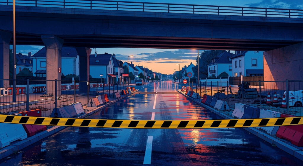 Échirolles : une Ferrari Roma encastrée à la verticale contre un pilier de pont, conducteur introuvable