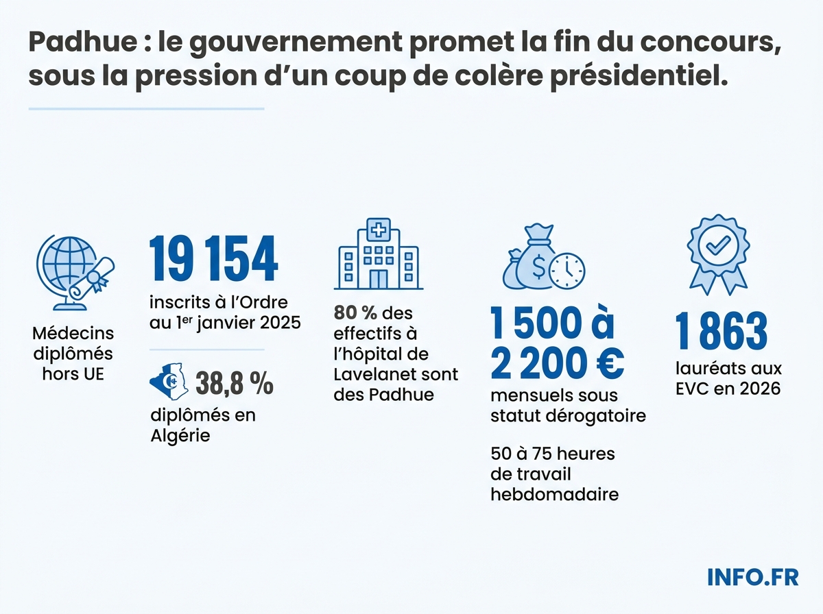 Chiffres clés sur les Padhue en France: effectifs, conditions de travail et concentration territoriale.