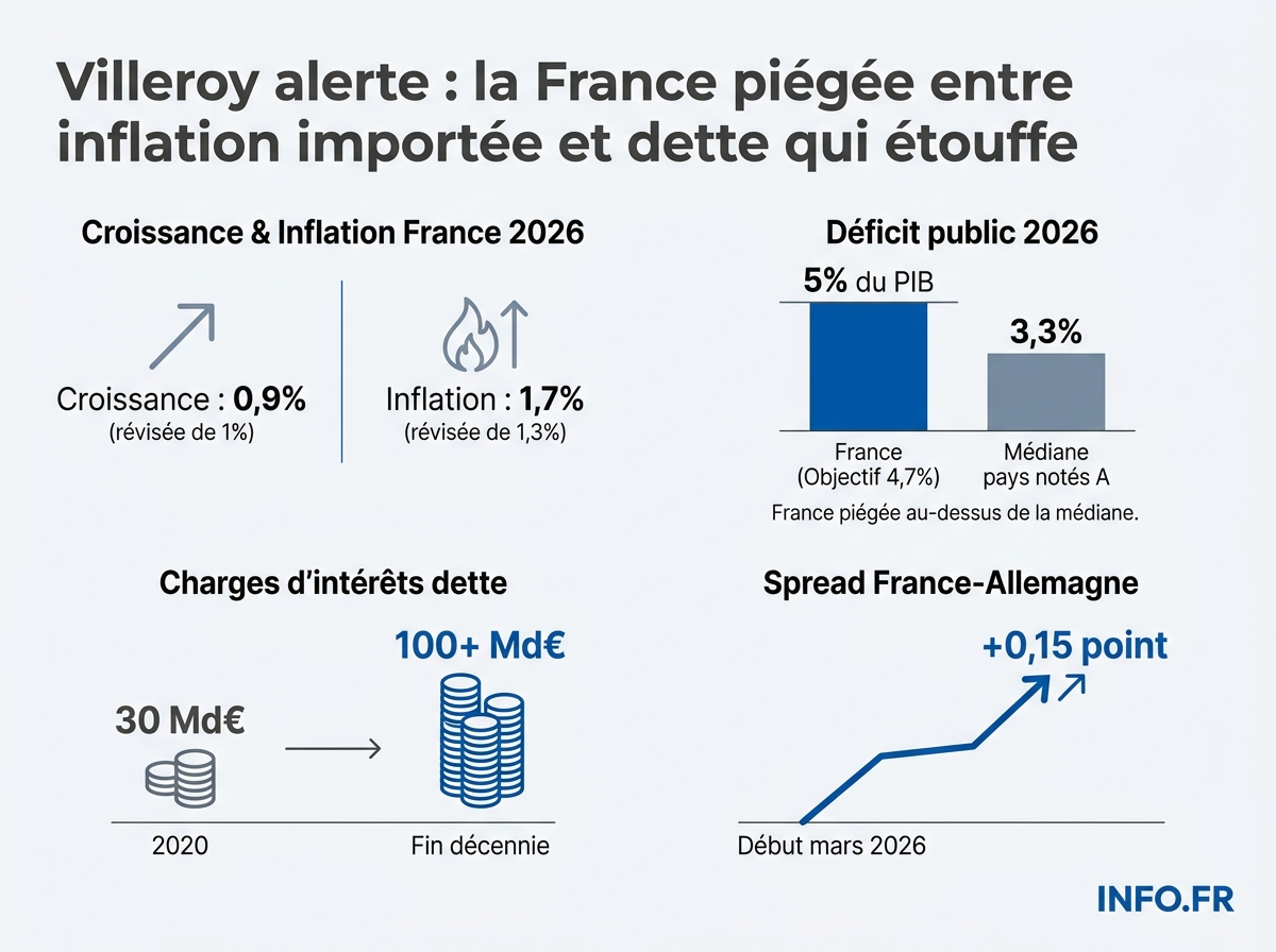 Indicateurs économiques français 2026 selon la Banque de France, l'Insee et Fitch Ratings