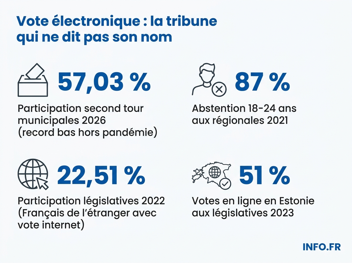 Participation, abstention et précédents du vote électronique: les chiffres-clés du débat français.