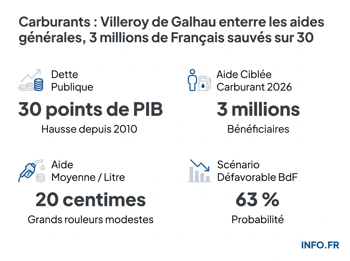 Comparaison des chiffres-clés du choc carburant 2026 entre la France et l'Allemagne, et anatomie de l'aide ciblée française.