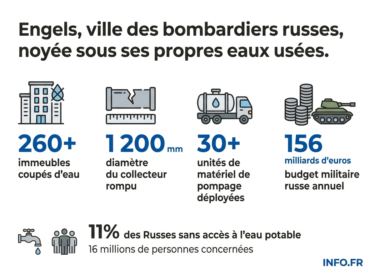 Crise des eaux usées à Engels: chiffres clés de l'avarie et du paradoxe infrastructurel russe.