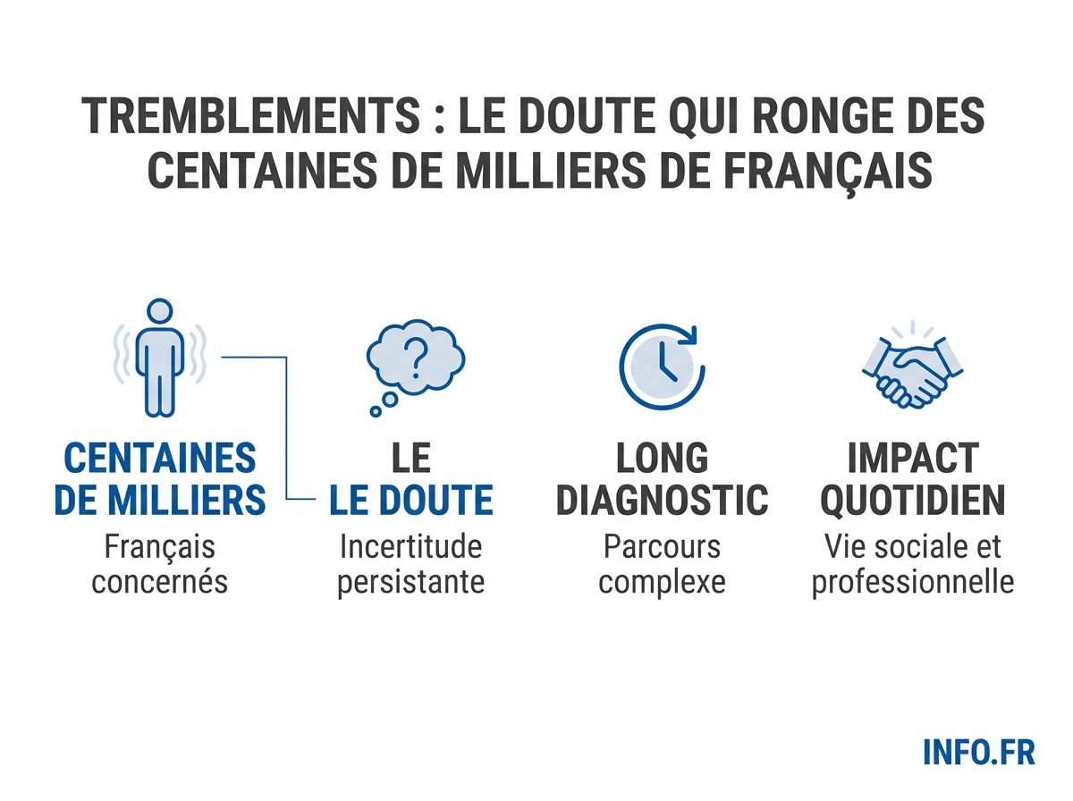 Chiffres clés sur le tremblement et la maladie de Parkinson en France et dans le monde.