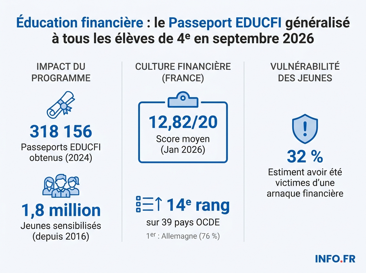 Chiffres clés du Passeport EDUCFI et de la culture financière des Français en 2026.