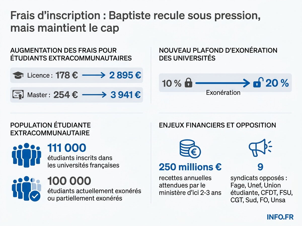 Comparatif des frais d'inscription avant et après la réforme du décret du 12 mai 2026 pour les étudiants extracommunautaires en France.
