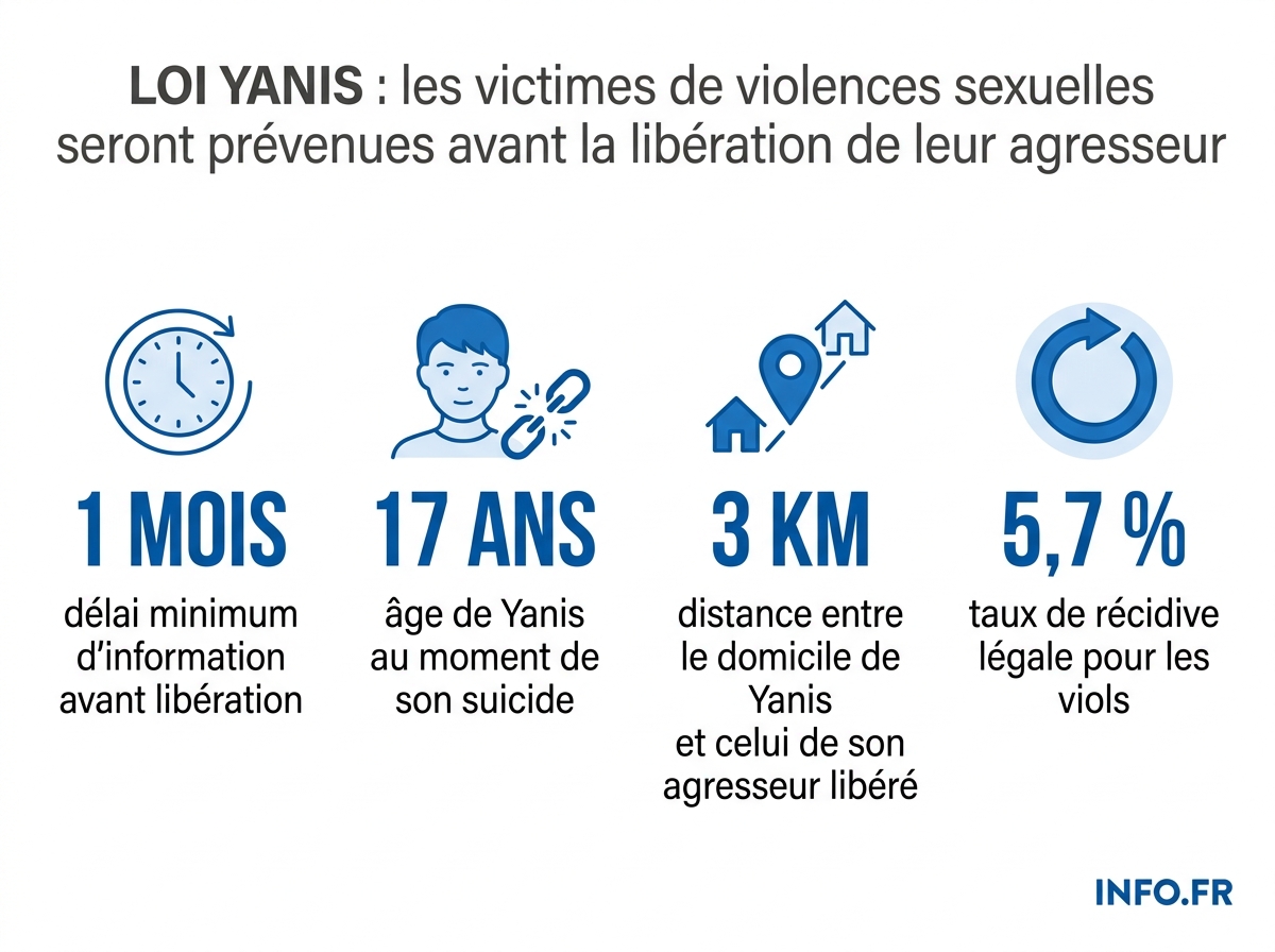 Chiffres clés de la loi Yanis adoptée à l'unanimité le 12 mai 2026 par l'Assemblée nationale.