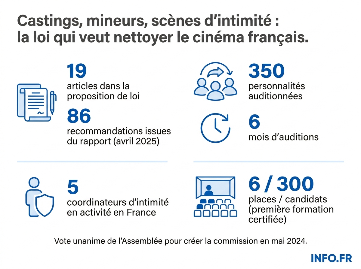 Chiffres clés de la proposition de loi contre les violences sexuelles dans la culture déposée à l'Assemblée nationale le 13 mai 2026.