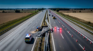 Grave accident sur l&rsquo;A26 à Verquin : une conductrice de 70 ans grièvement blessée