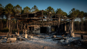 Incendie à Sanguinet : un garage de 200 m² détruit, deux voitures et six motos partis en fumée