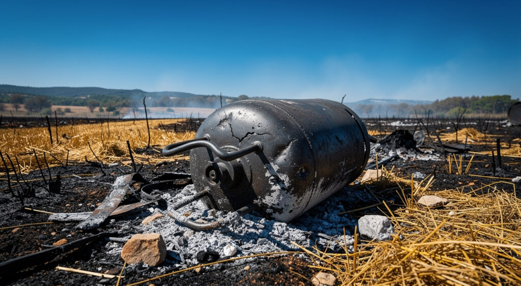 Incendie à Thuir : explosion de gaz détruit quatre cabanes, feu maîtrisé sans blessé