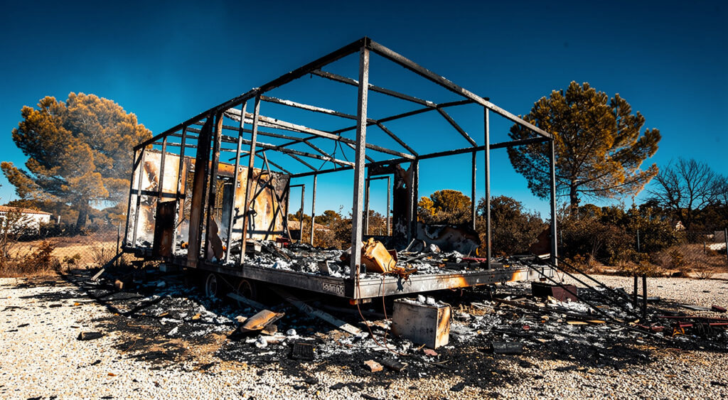 Incendie au Castellet Park : un mobilhome détruit, six bouteilles de gaz sécurisées
