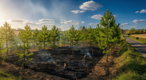 Incendie de forêt à Brette-les-Pins : 600 m² de résineux détruits, 17 pompiers mobilisés