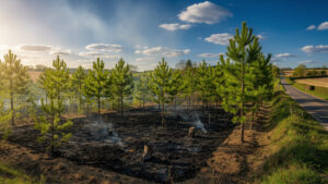 Incendie de forêt à Brette-les-Pins : 600 m² de résineux détruits, 17 pompiers mobilisés