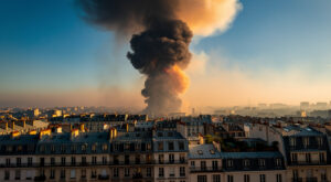Incendie en cours sur toiture d&rsquo;immeuble à Lyon (7e) : panache de fumée, pompiers mobilisés