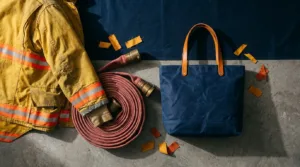 Isère : les tenues usagées des pompiers transformées en sacs par Ulisse Soleeo