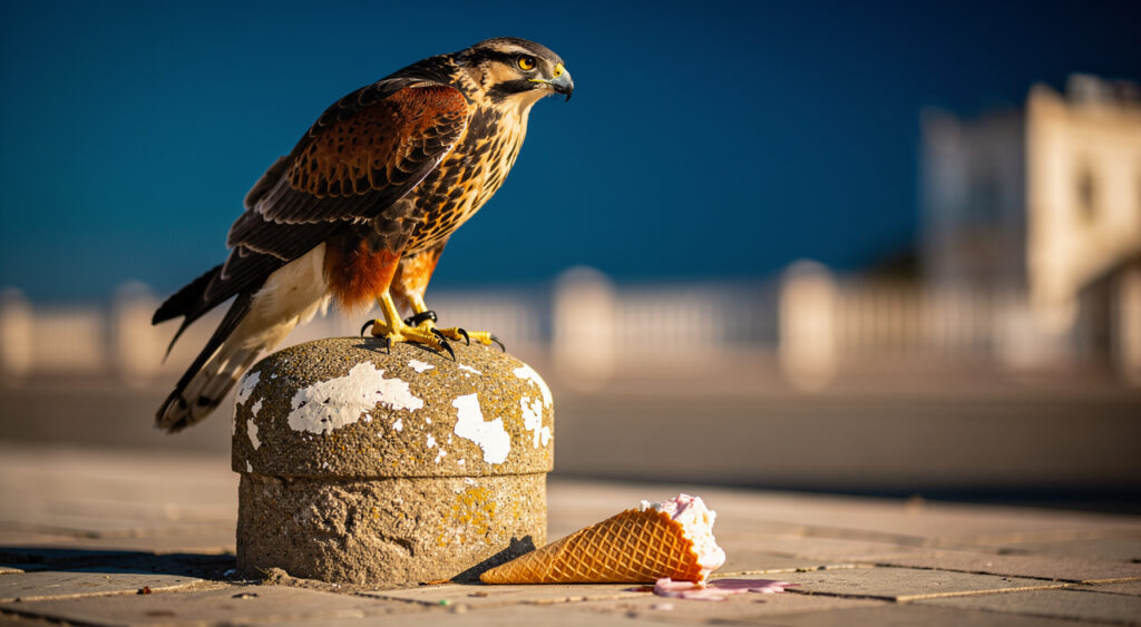 La Baule déploie des rapaces contre les goélands voleurs de gaufres