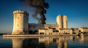 La Rochelle : un van GPL prend feu avenue Edmond-Grasset, fumée visible jusqu&rsquo;au Vieux-Port