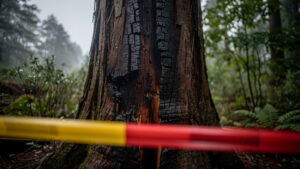 Orage à Déols : un arbre foudroyé à l'Écoparc municipal, zone sécurisée