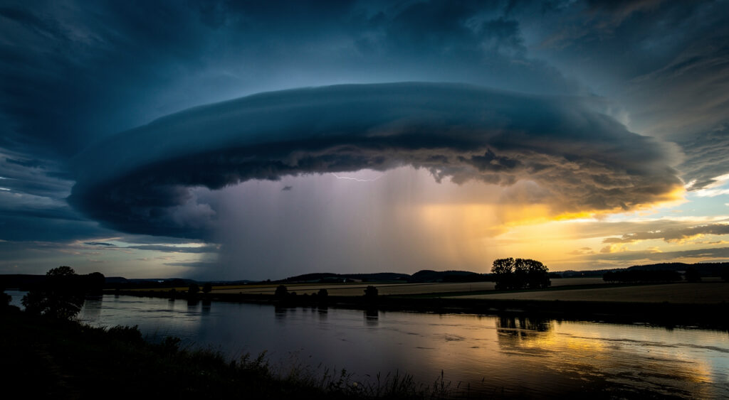 Orage avec arcus à La Riche près de Tours : foudre signalée ce dimanche soir