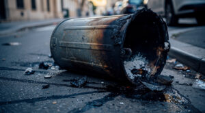 Oyonnax : poubelles incendiées et tirs de mortiers dans le quartier de la Plaine