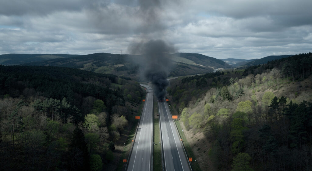 Poids lourd en feu sur la RN431 à Vigy : perturbations en cours sur l&rsquo;A31
