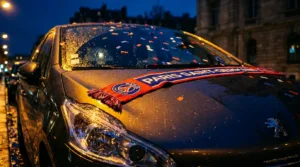 Poissy : le député Karl Olive monte sur un capot pour fêter la victoire du PSG