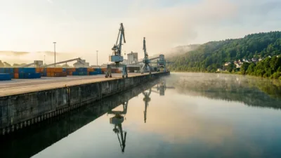 Port d'Ottmarsheim : Franck Leroy et le préfet relancent le fret fluvial et ferroviaire