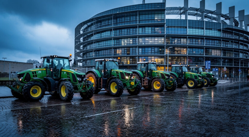 Strasbourg : 250 agriculteurs devant le Parlement européen contre le plan engrais de la Commission