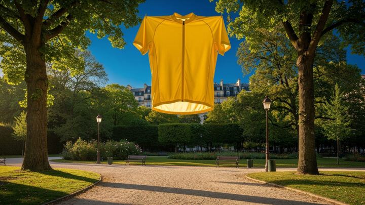 Tour de France 2026 : une cinquantaine d'enfants posent devant un maillot géant à Périgueux