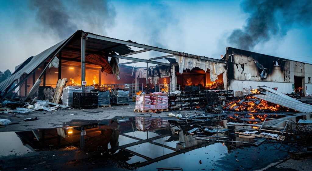 Tournus : la réserve du Carrefour Market ravagée, le magasin sauvé par les pompiers
