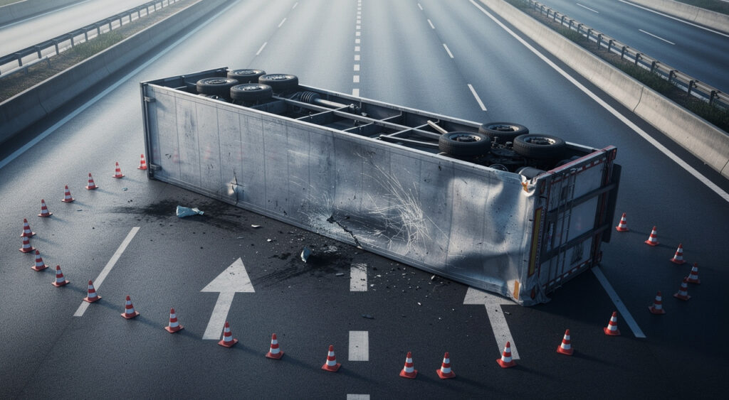 A10 à Saintes : un poids lourd en portefeuille, deux à trois blessés légers et circulation coupée