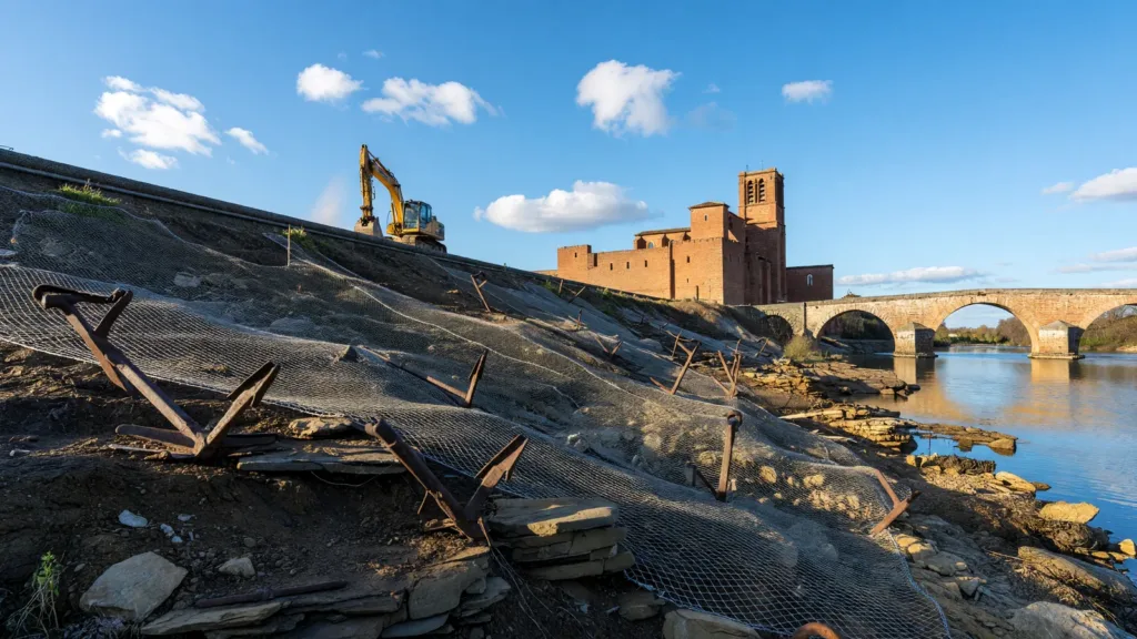 Albi : un chantier d'un million d'euros pour sécuriser les berges du Tarn rue de Gardès