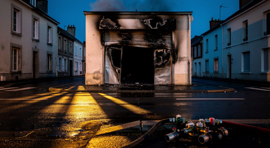 Alençon : incendie dans un garage automobile maîtrisé, aucun blessé