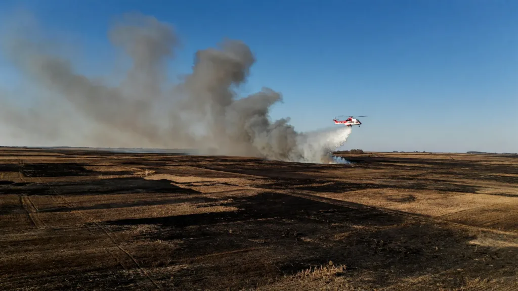 Allier : un incendie de cultures ravage 55 hectares à Thiel-sur-Acolin, d'importants moyens terrestres et aériens mobilisés