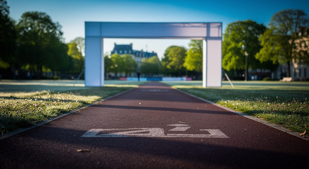 Amiens : les gendarmes du GGD80 au départ du championnat régional de 10 km au Grand Marais