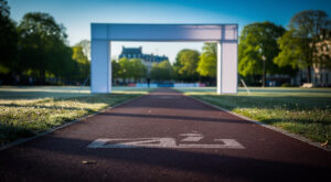 Amiens : les gendarmes du GGD80 au départ du championnat régional de 10 km au Grand Marais