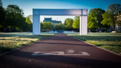 Amiens : les gendarmes du GGD80 au départ du championnat régional de 10 km au Grand Marais