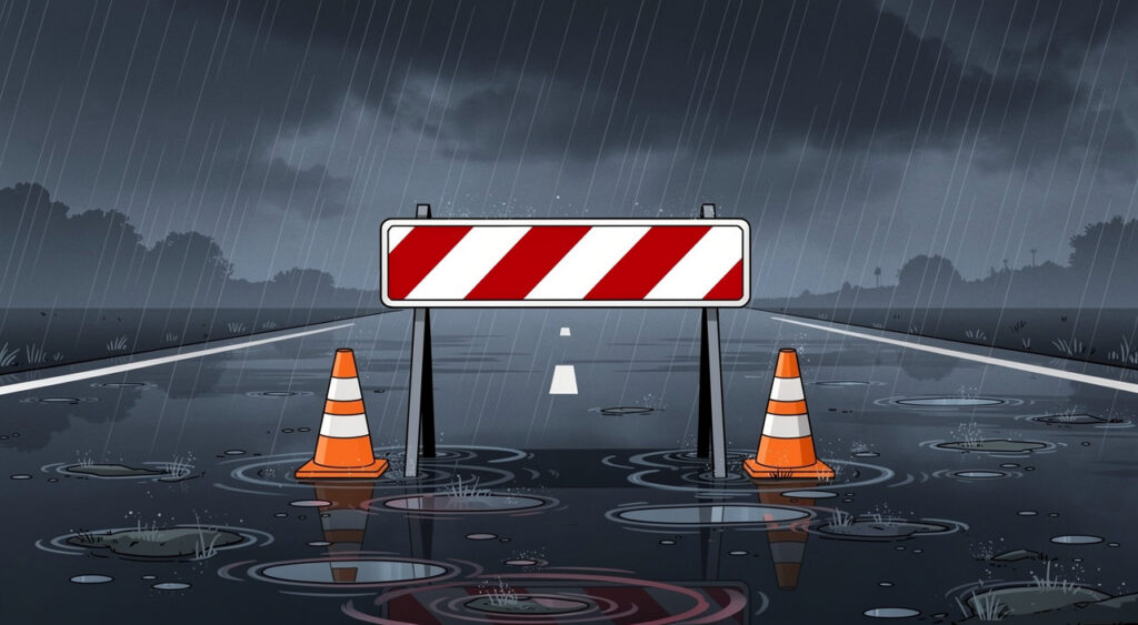 Aubergenville : deux voitures bloquées par 40 cm d&rsquo;eau sur la D113 lors des orages