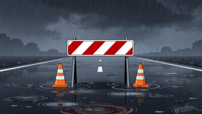Aubergenville : deux voitures bloquées par 40 cm d'eau sur la D113 lors des orages
