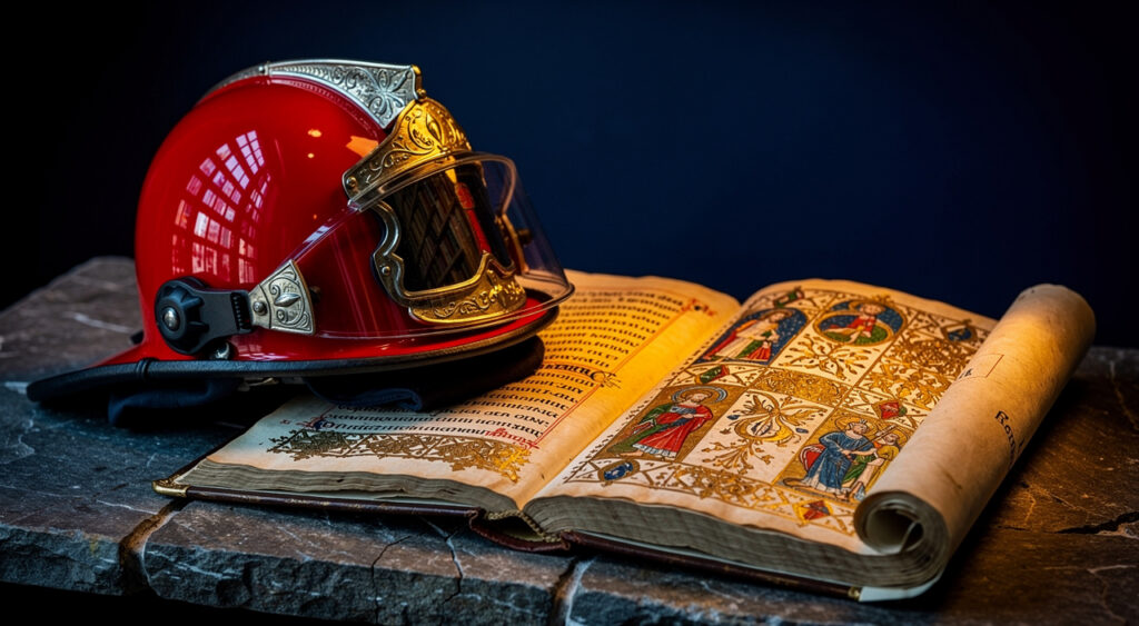 Avranches : 30 pompiers du SDIS 50 exercent le plan de sauvegarde à la bibliothèque patrimoniale