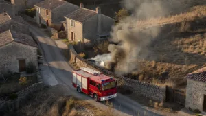 Barjac : feu de deux cabanons maîtrisé rapidement, l&rsquo;habitation épargnée