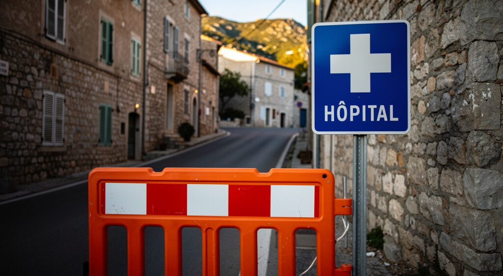 Bastia : la route de l'hôpital bloquée par un accident ce vendredi matin